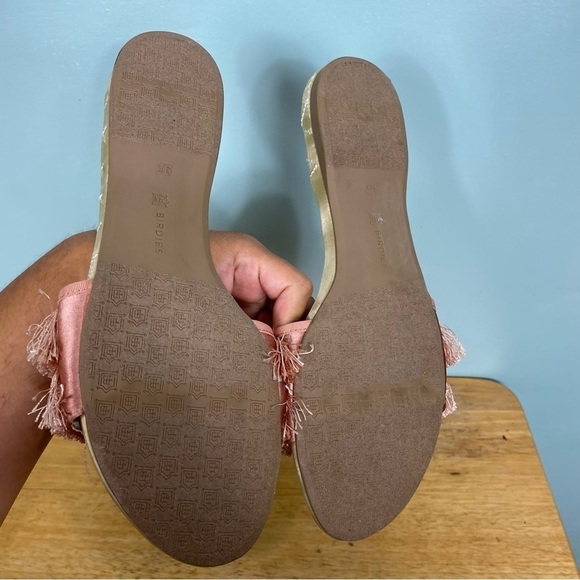 Birdies The Sparrow Fringe Slide Sandal In Blush Pink‎ Sz 9.5 - Picture 7 of 8